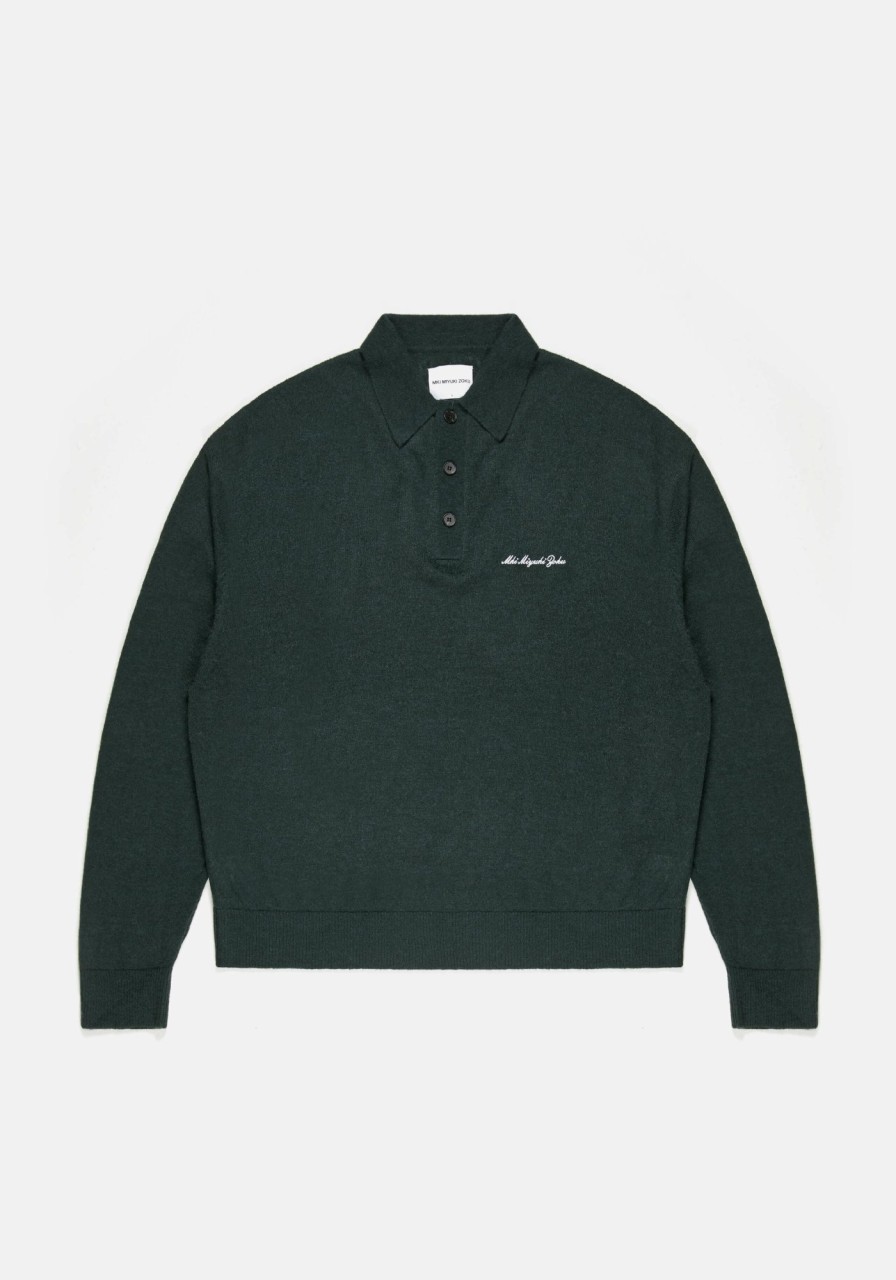 TOPS MKI MIYUKI ZOKU | Mki Lightweight Mohair Knit Polo Longsleeve