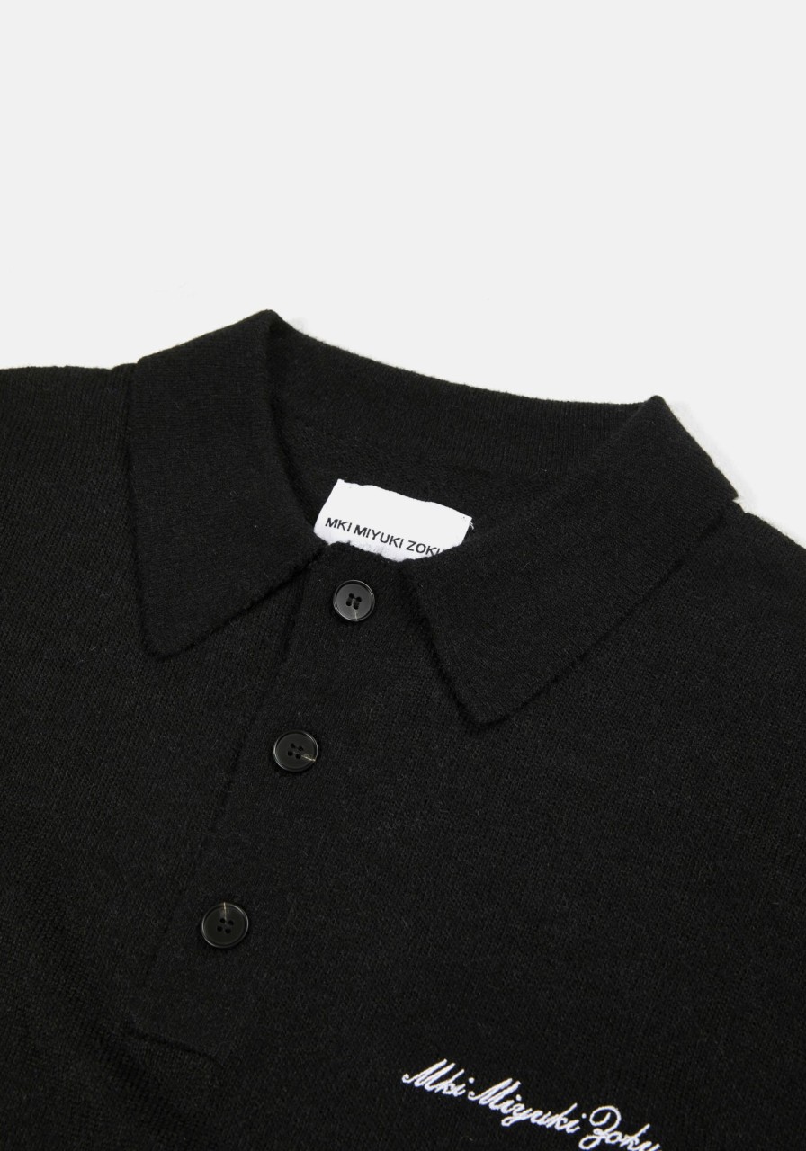 TOPS MKI MIYUKI ZOKU | Mki Lightweight Mohair Knit Polo Longsleeve